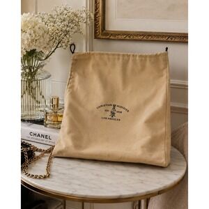 Christian Audigier Dust Bag Los Angeles Est 1958 Logo Drawstring Tan